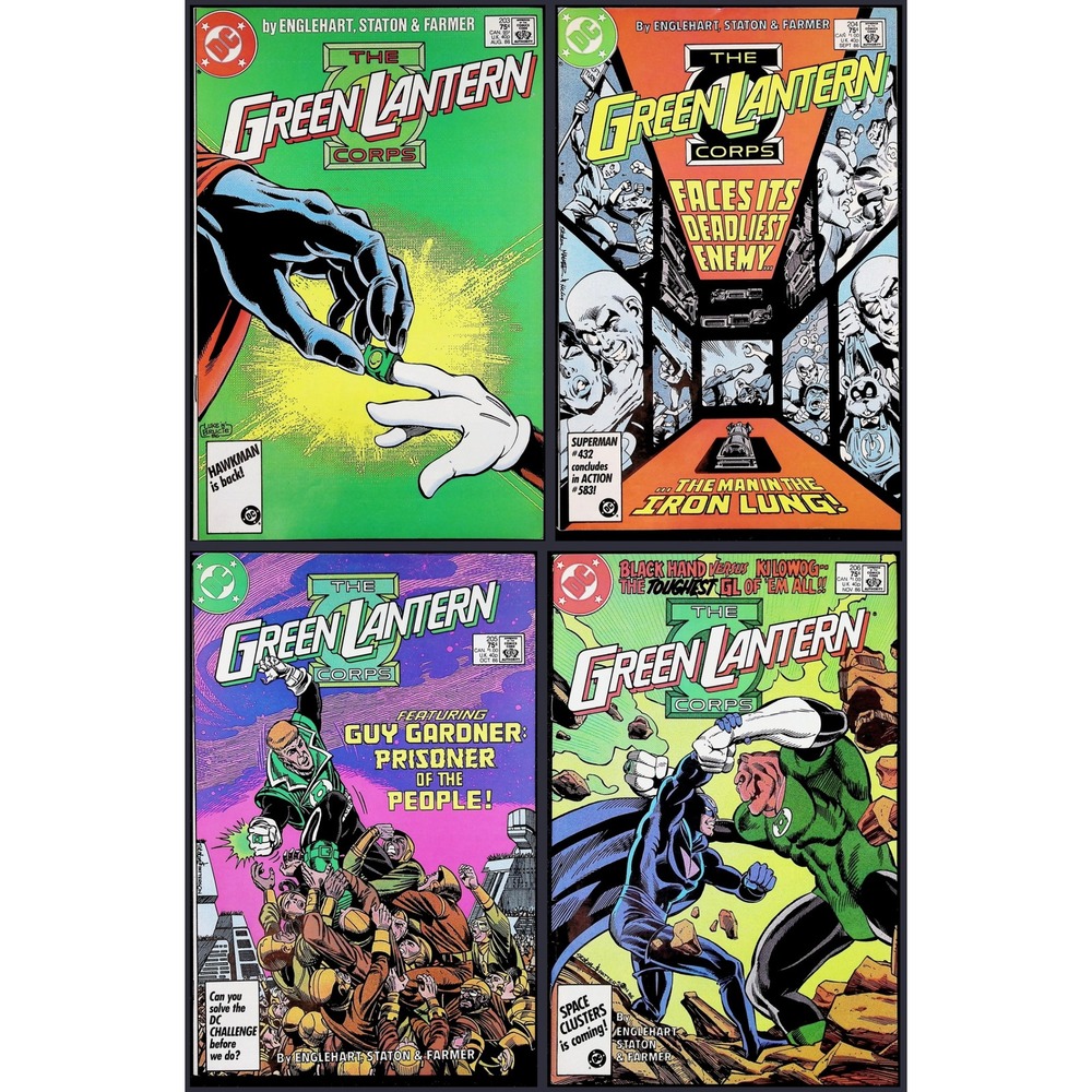 Green Lantern Corps 4X Comic Lot #203 204 205 206 Guy Gardner John Stewart DC